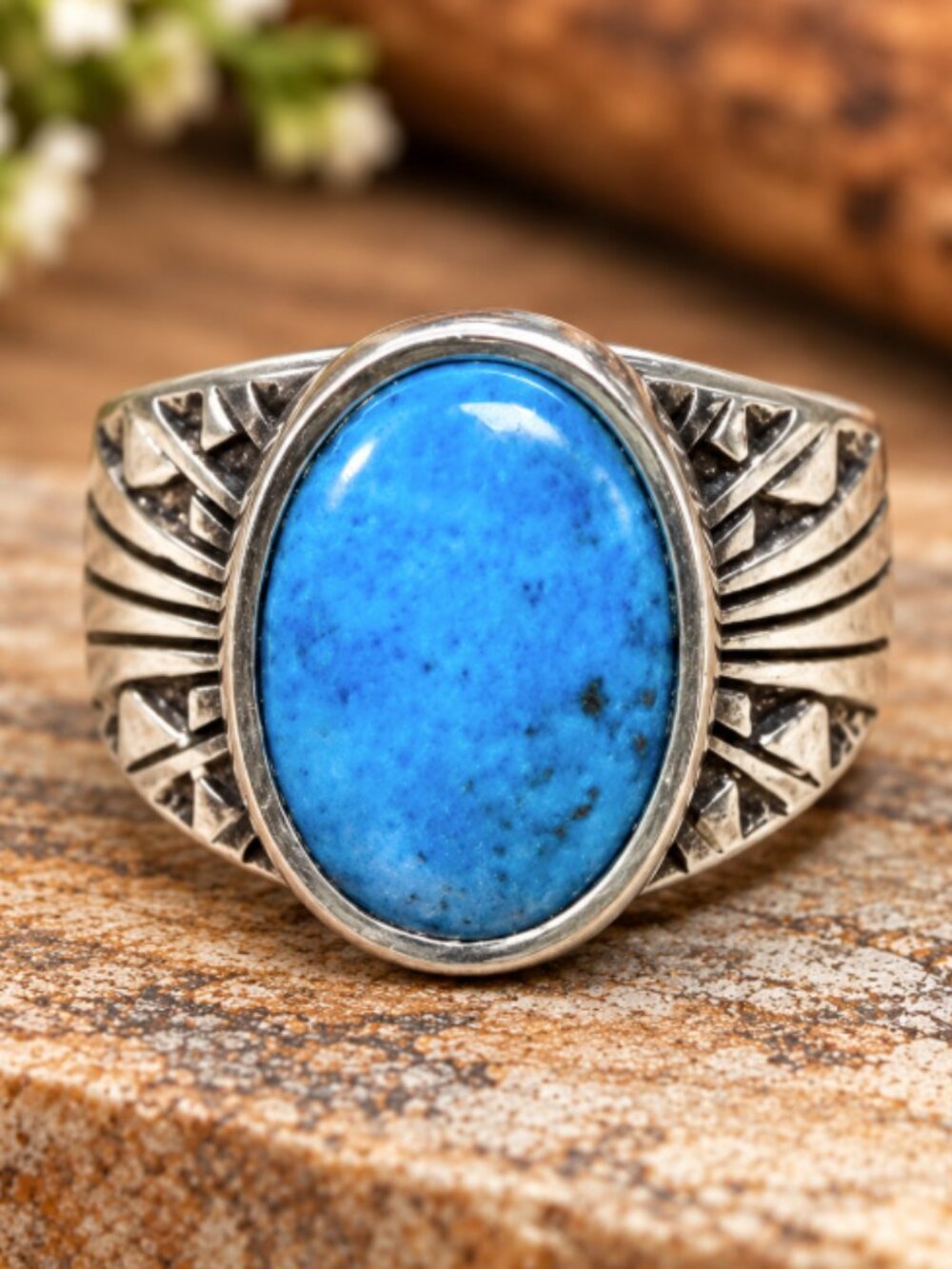 Sterling silver Denim Lapis ring